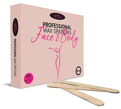 Madamn Professional Wooden Wax Spatulas 100 Pack - Natural Birch Wax Sticks, Multi-Use Wax Applicator Sticks for Hair Removal, Plant Labels, Crafting Tools - Eco-Friendly Disposable Wooden Sticks