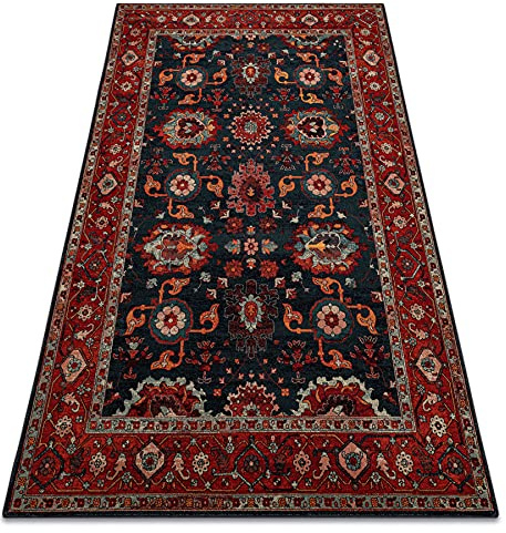 rugsx Wollteppich POLONIA für Wohnzimmer Schlafzimmer blau 170x235 cm