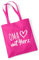 Huuraa Jutetasche Oma mit Herz Geschenk 10 Liter Fuchsia Baumwolle Oma Aufmerksamkeit