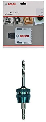 Bosch Professional Lochsäge Progressor for Wood & Metal (Holz und Metall, Ø 210 mm) + 1x Power Change Plus Adapter (Aufnahme 3/8“ Sechskant, inkl. HSS-G Bohrer 7.15 x 85 mm)
