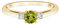 MOONEYE Drei Stein 5 mm runder Peridot-Edelstein 925er Sterlingsilber August Geburtsstein stapelbarer Ring (Gold-Vermeil, 24)