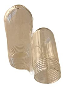 MGRAS 25 * 58mm G9 Lampier Transparent Bouchon en Verre Cashade for Lampe de Filetage G9 Sleeve Sleeve G9 Base Couvercle Transparent Pièces de Lustre Abat-Jour (Body Color : 4 Pieces)