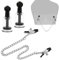 BDSMAGE Brust Stimulation Set mit 2 stk Nippelsauger + Nippelklemmen Kette,BDSM Sexspielzeug für Damen Männer,Brustwarzensauger Klitoris Sauger Brustpumpe Vaginal Clip Schwarz