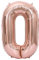 D2D | Party Balloon Zahl 0 XXL in Rosé - Größe 100 cm - Folienballon - Zahlenballon - Geburtstagsdeko - Helium Ballon