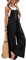 SotRong Salopette da donna UK a gamba larga tuta con tasca vestibilità ampia tute estive boho pagliaccetto senza maniche con spalline, Nero , M