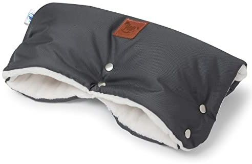 Kinderwagen Handwärmer 42 x 20 cm - Handwärmer für Kinderwagen Handschuhe - Muff Kinderwagen Handmuff Kinderwagenmuff Graphit MuBoo