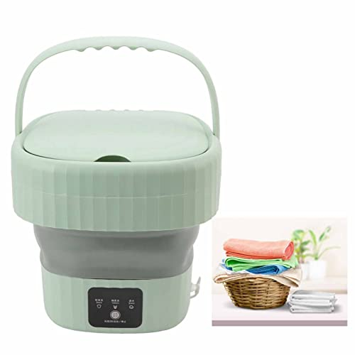 Mini Lavadora, Lavadora Portátil De 6L Lavadoras De Ropa Mini Lavadora Plegable Lavadora De Cubo Plegable Lavadora De Lavandería Para El Hogar Apartamento Hotel (Verde)