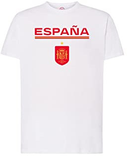 RFEF - Camiseta Casual Selección Española de Fútbol | Camiseta Manga Corta 100% Algodón - Color Blanco | Talla XXL