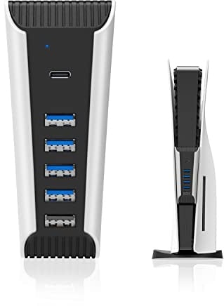 YOXXZUS Hub USB para PS5, extensor de puerto USB 5 en 1, compatible con consola PS5