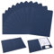 Two-pocket Portfolios A4 Chemises à Double Poches Ordner, 12PCS A4 Kraftpapier 2 Tasche Dokumentenmappe Papier Präsentationsmappe für Dateien, Besprechungen, Berichte, Bürobedarf (Dunkelblau)