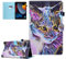 CASAFUNY Hülle für iPad 10,2 Zoll 2021/2020/2019, ipad hülle 9.Gen/8.Gen/7.Gen, PU Leder Tablette Schützhülle Multi-Winkel Ständer Cover Case Auto Schlaf/Wach für iPad 10,2 Zoll, Bunte Katze