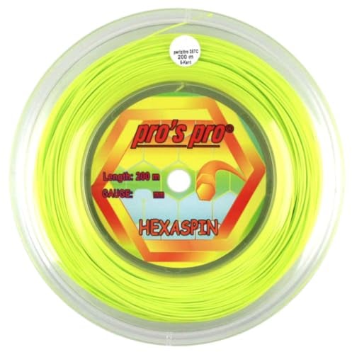 Generisch Tennissaite Hexaspin 200m für Topspin 1.25mm Lime