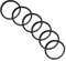Qrity 6 Stück O-Ring Dichtungsgummi, Flachdichtungen für Schlauchanschlüsse, Runde Dichtung, Dichtung für Schlauch, OD 45mm, ID 39mm