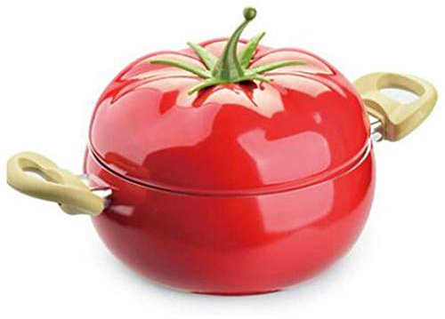 CUNTO Casserole, Mini marmite à Soupe en Forme de Fruit en Fonte émaillée avec Couvercle, cocotte en émail, ustensiles de Cuisine