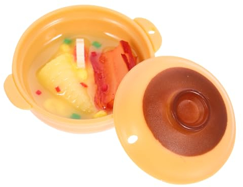 KOMBIUDA Jouets Modèle De Nouilles en Cocotte Jouet des Modèles Modèle De Nouilles Mini Maison Accessoire Alimentaire Artificiel Mini Ornement De Maison Jeu De Nourriture Salle De Jeux PVC