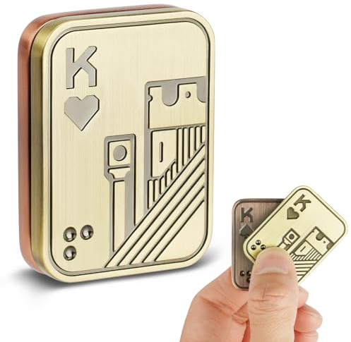 HOTUT Fidget Slider Toy,Magnéticos Fidget Slider,Juguete MetáLicos EDC Deslizante para Aliviar Estrés y Ansiedad,Metal Poker Fidget Slider para Autismo y Tdah,Juguetes de Escritorio Oficina Adulto