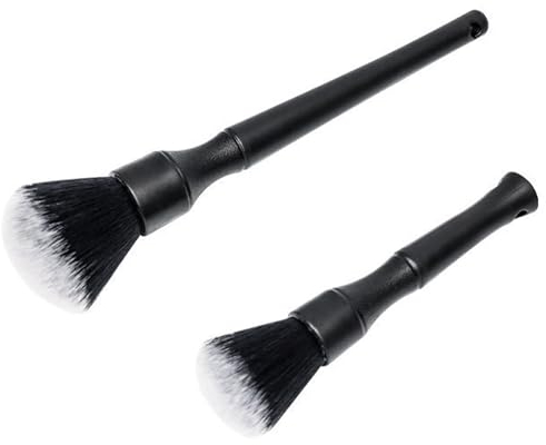 Pinceau Nettoyage Voiture Détail Brosse,2 Pcs Pinceau Detailing Auto Detailing Pinceau Doux Pinceau Nettoyage Voiture pour Le Nettoyage Extérieur Cuir Bouches D'aération