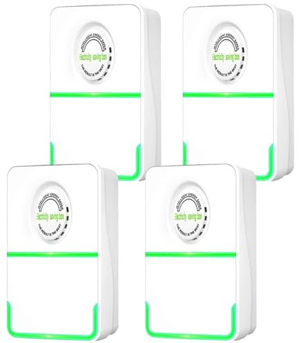 2024 Dispositivo De Ahorro De Energía, Dispositivo De Ahorro De Energía Stop Watt, 90-250v Enchufe Inteligente For El Hogar Y La Oficina,Power Saver For Una Gestión Eficiente De La Energía, 4PACK