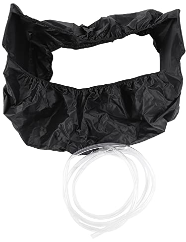 Black Air Conditioning Cleaning Bag Wall Mounted Waterproof Dust Washing Clean Protector Split Cover with Drain Outlet and Two Sides Support Plates AC Large Size Service Water