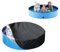 Housse de piscine pliable pour chien - 160 cm - Housse de piscine ronde pliable avec tissu Oxford et cordon de serrage pour chien - Imperméable et anti-poussière