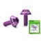 Mountain MTB Road Bike Water Bottle Cage Bolt Screws, 2Pcs, Aluminum Alloy (Purple)