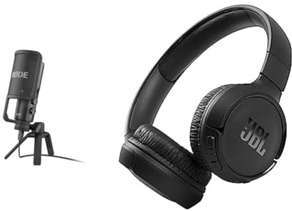 RØDE NT-USB vielseitiges USB-Kondensatormikrofon mit Studioqualität & JBL Tune 510BT – Bluetooth On-Ear Kopfhörer in Schwarz