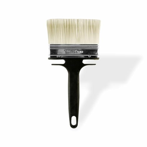 Wallpaper Brush Fence Paint Brush Synthetic Bristles Durable Handle Paint Brush Handy Cut Paste Brush Suitable For Wall Paint Stains Varnishes DIY Painting Doors Sheds Ceiling Home Decor (Pack Of 1