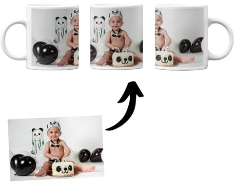 Grupo Darik Taza Personalizada con Foto. Tazas Personalizadas Cerámica para Desayuno. Regalos Originales para Mujer y Hombre en Cumpleaños. Regalos Personalizados para Amigos, Familiares y Pareja