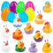 DERAYEE Enteneier-Set, 12 Spielzeug, Enten, Osterei, Ente, Eierjagd, Geschenk für Ostern, Kinder, Ostereier, Überraschung
