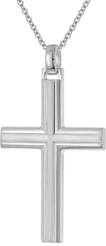 trendor Herren-Kette mit Kreuz 925 Silber modisches Schmuckstück für Männer, zauberhafte Geschenkidee 28605-50 50 cm