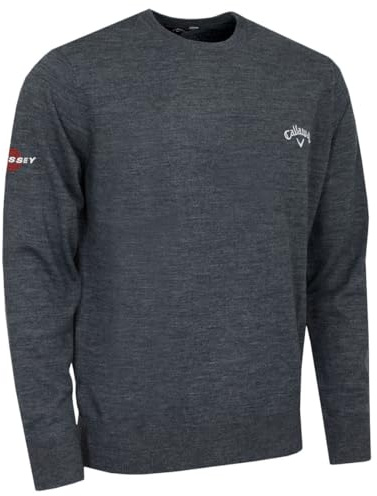Callaway Mens Crew Neck Merino Mix Thermal Opti-Dri Easy Care Golf Sweater