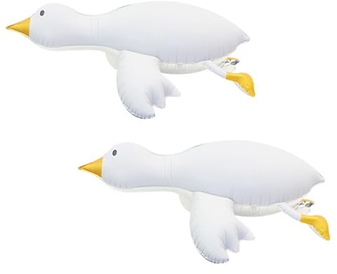 XXL Gans Folienballon, 2 Stück Gans Luftballons Geburtstag, 115x64cm | Goose Ballon Tiere Luftballons, Goose Helium Ballons für Kindergeburtstag, Bauernhof Geburtstag Deko