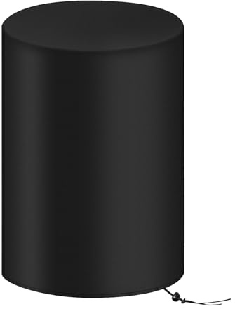 Hozaenwa 55 Gallon Fass Abdeckung Für Tonne - Wasserdichte Regenschutz Plane Für Wasserlagerbehälter - Verstellbarer Winter- Und Staubschutz Für Gartenmöbel Terrasse Außenbereich