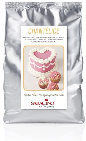Saracino We Love Pastry - CHANTÉLICE - Preparato in Polvere da 500 g Per Crema Montata Soffice e Stabile - Ideale per Copertura, Farcitura e Decorazioni Dolci