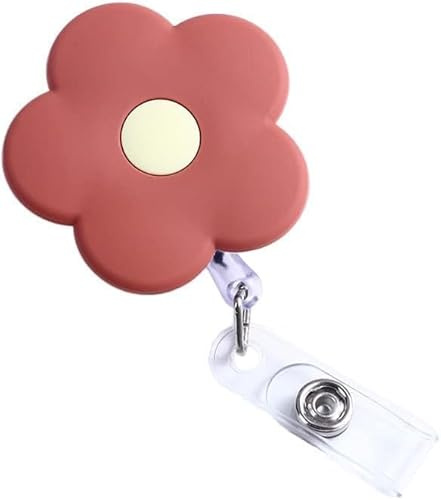 Porte-badge, coutures précises, enrouleurs de badge rétractables avec pince crocodile, sangle renforcée, porte-badge, fleurs et clés