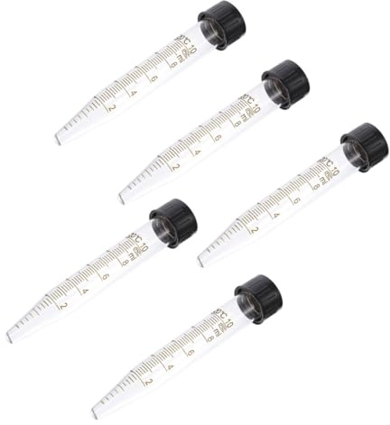MALUGOGO 5 Stück 10 Ml Reagenzglas mit Schraubverschluss Spitzboden Zentrifugenglas aus Glas für Laborbedarf Transparente Kleine Reagenzgläser für Wissenschaftliche Experimente