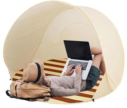 muschel Sonnenschutz Wasserabweisend & UV-Schutz 50+ | Sonnenschutz für & Camping für 3 Personen, Camping, Wandern, Angeln, Reisen, Outdoor, Sommer, Park
