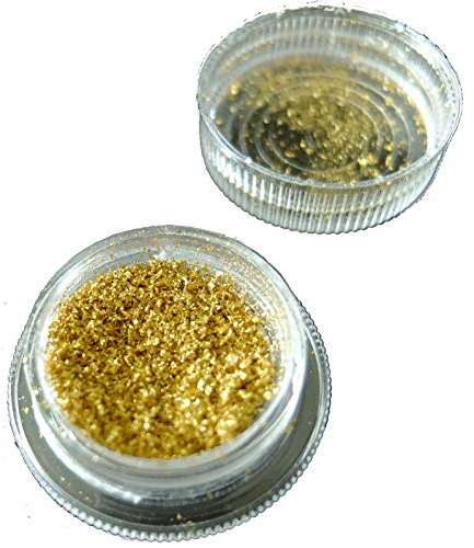 100 mg Essbare Goldflocken 23,75 Karat Echt Gold Flakes Streuer Blattgold zum Vergolden & Basteln Essbar Lebensmittel Kuchen Backen Künstlerbedarf Gebäck Handwerk Dekoration