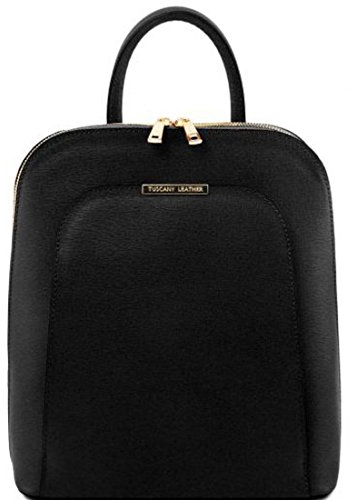 Tuscany Leather TL Bag - Damenrucksack aus Saffiano Leder - TL141631 (SCHWARZ)