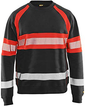Blaklader 33591158 HOCHVISKOSER PULLOVER, schwarz/rot, grootte M