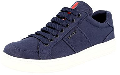 Prada Damen Blau Stoff Sneaker 3E6185 36 EU