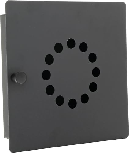 Rottner Schlüsselkassette Key Point 10 mit Lochprägung Vorderseite, Schwarz, Magnetverschluss, für 10 Schlüssel, inkl. Befestigungsmaterial
