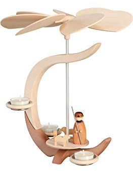 Seiffener Volkskunst Pyramide C-Form Schäfer ca. 30 cm (ohne Kerzen)