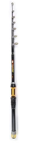 Teleskop Angelrute Mini Tragbare Sea Fishing Carbon Rod Angelrute Keramikdraht Ring (2.4m)
