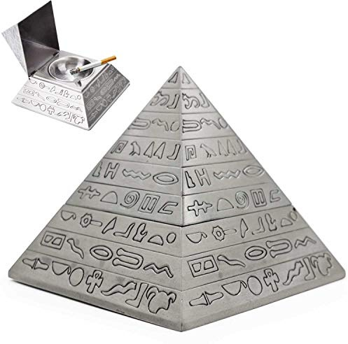 Pyramiden-Zigarren-Aschenbecher mit Deckel, Aschenbecher für Kneipe, ägyptischer Stil, magischer Zigarren-Aschenbecher, Geschenke oder Heim-Bar, dekorative Kunst (Pyramidendose)