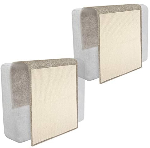 Navaris Set de 2X rascadores para Gatos - Protector de sofá contra arañazos de Gato y Perro - Rascador afilador de uñas de sisal en marrón