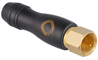 Oehlbach Transmission Shift S koaxial F-Stecker IEC (m) (Satelliten Steckverbinder, Adapter, schraubbar) vergoldet für TV/Radio Anschluss - 1 Stück