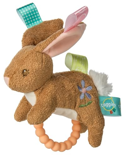 Taggies Teether Baby Rattle, 6, Harmony Bunny