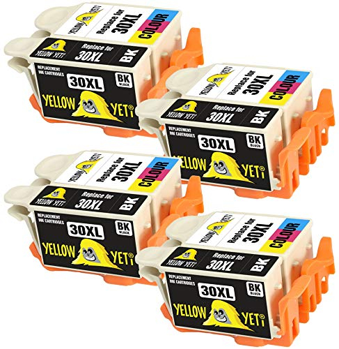YELLOW YETI Ersatz für Kodak 30 30XL 30B 30CL Druckerpatronen kompatibel für Kodak ESP C100 C110 C115 C300 C310 C315 C330 C360 1.2 3.2 3.2S Hero 2.2 3.1 5.1 Office 2100 2150 (4 Schwarz + 4 Farbe)