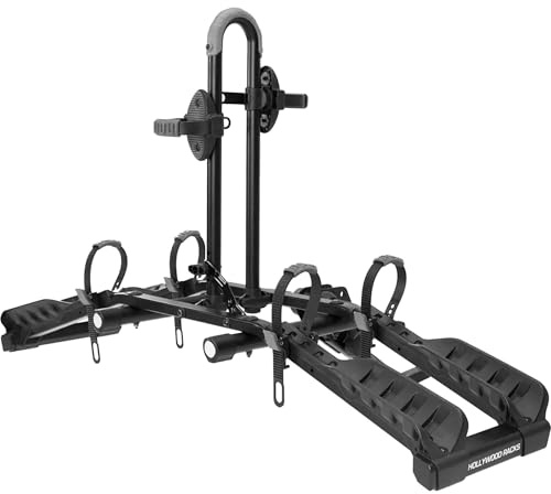 Hollywood Racks Destination 2 Hitch Bike Rack, Transports 2 Bikes up to 35 lbs Each - Lightweight Platform Style Bike Carrier for Car, SUV, or Truck - Secure, Foldable Bicycle Car Racks